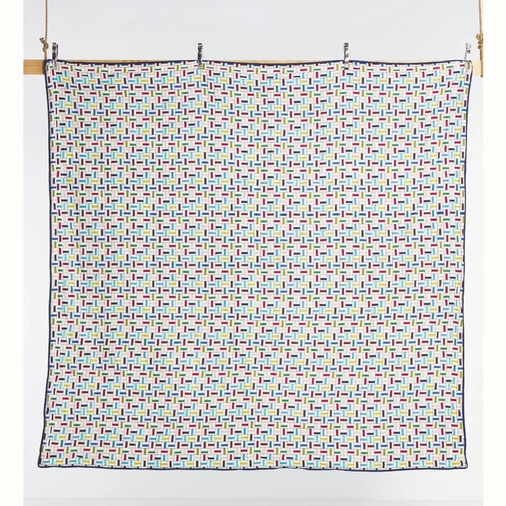 Anthropologie Anna Spiro Tile Quilt Size Queen NEW
